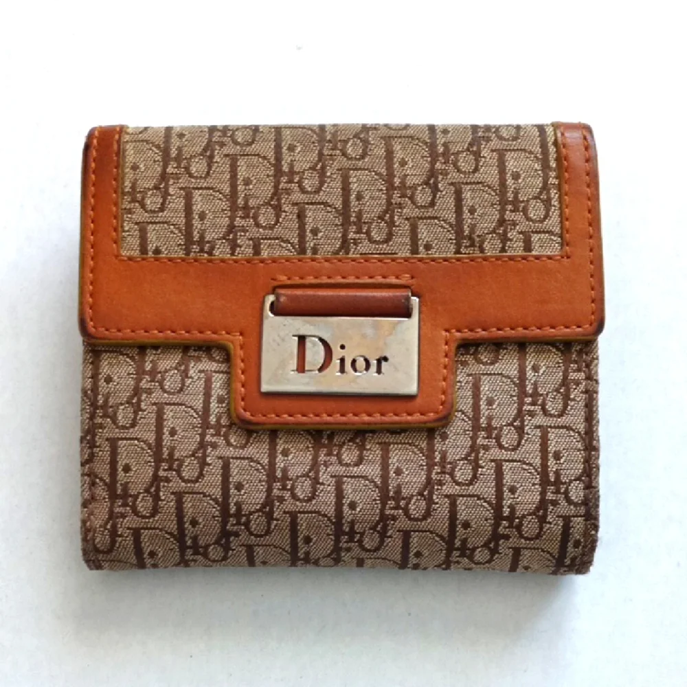 Authentic Dior Brown and Tan Wallet